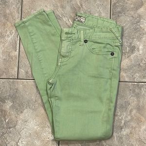 Free People light green colored denim skinny jeans
